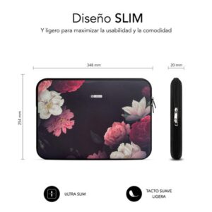 FUNDA PORTATIL SUBBLIM TRENDY SLEEVE 13.3-14" FLOWERS