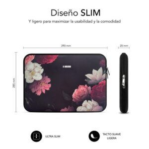 FUNDA PORTATIL SUBBLIM TRENDY SLEEVE 15.6" FLOWERS