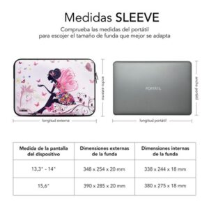 FUNDA PORTATIL SUBBLIM TRENDY SLEEVE 13.3-14" HADA
