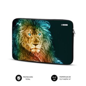 FUNDA PORTATIL SUBBLIM TRENDY SLEEVE 13.3-14" LION
