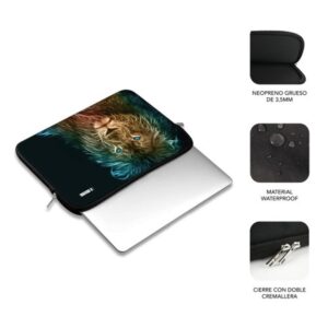 FUNDA PORTATIL SUBBLIM TRENDY SLEEVE 15.6" LION