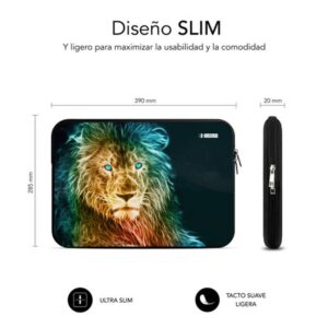 FUNDA PORTATIL SUBBLIM TRENDY SLEEVE 15.6" LION