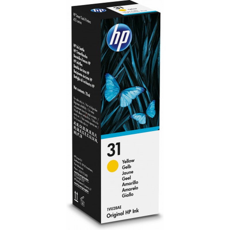 HP 31 70-ml Yellow Original Ink Bottle HP 31 70-ml Yellow Original Ink Bottle