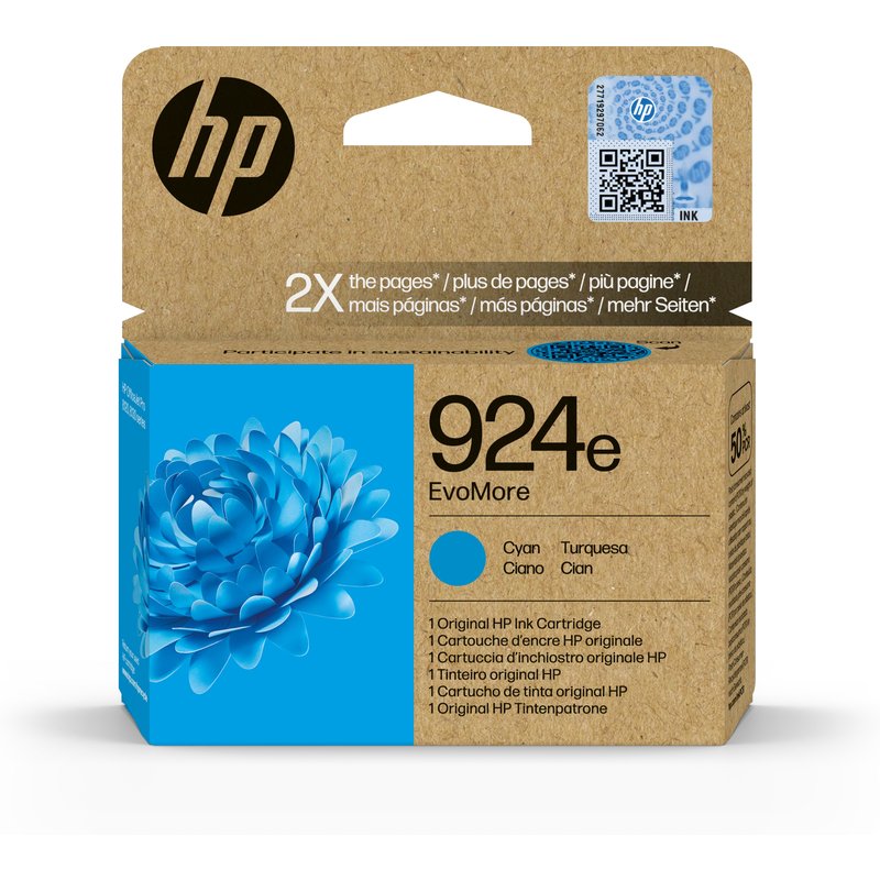 HP Cartucho de Tinta Original EvoMore 924e cian