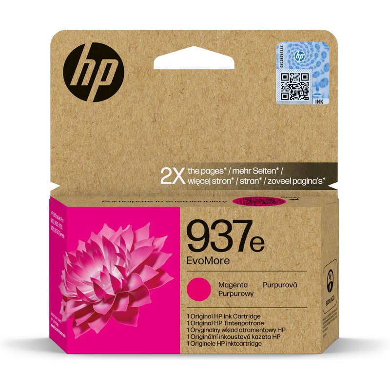 HP Cartucho de Tinta Original EvoMore 937e magenta