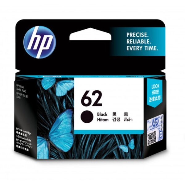 HP Cartucho de tinta original 62 negro