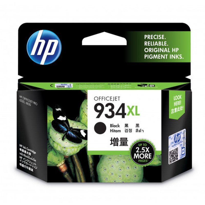 HP Cartucho de tinta original 934XL de alta capacidad negro HP Cartucho de tinta original 934XL de alta capacidad negro
