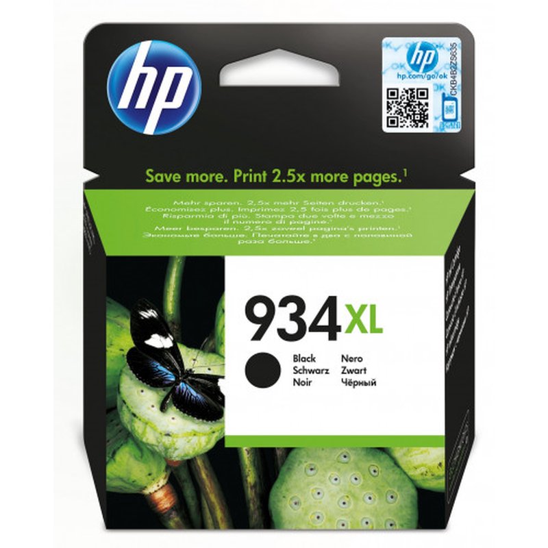 HP Cartucho de tinta original 934XL de alta capacidad negro HP Cartucho de tinta original 934XL de alta capacidad negro - Imagen 2