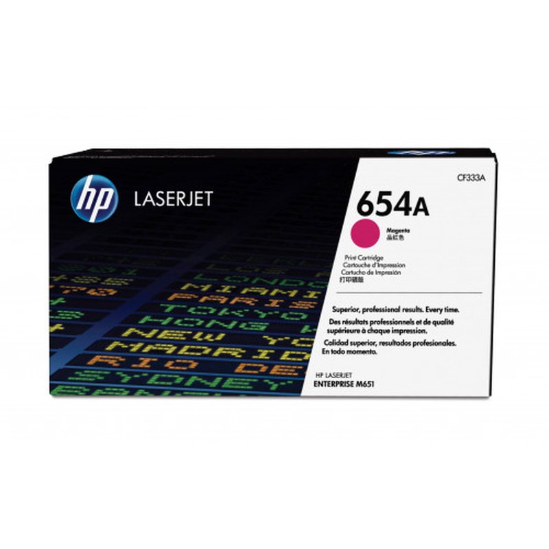 HP Cartucho de tóner original LaserJet 654A magenta