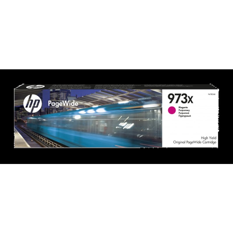 HP Cartucho magenta original PageWide 973X de alto rendimiento