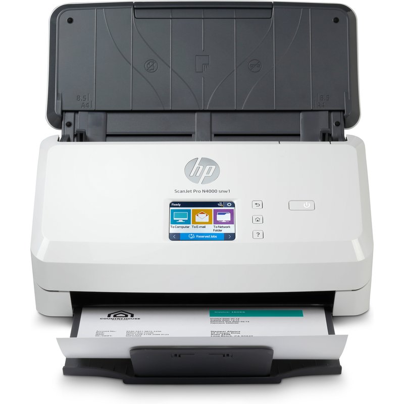 HP Scanjet Pro N4000 snw1 Sheet-feed Scanner Escáner alimentado con hojas 600 x 600 DPI A4 Negro, Blanco HP Scanjet Pro N4000 snw1 Sheet-feed Scanner Escáner alimentado con hojas 600 x 600 DPI A4 Negro, Blanco
