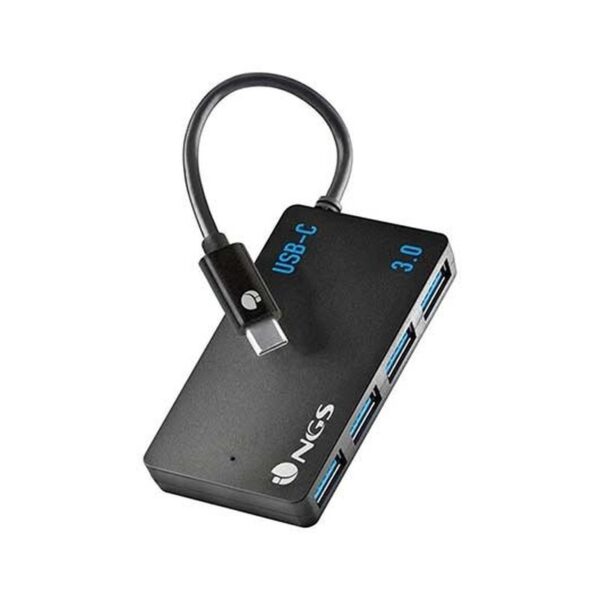 HUB NGS USB-C 4 PUERTOS USB 3.0 BLACK