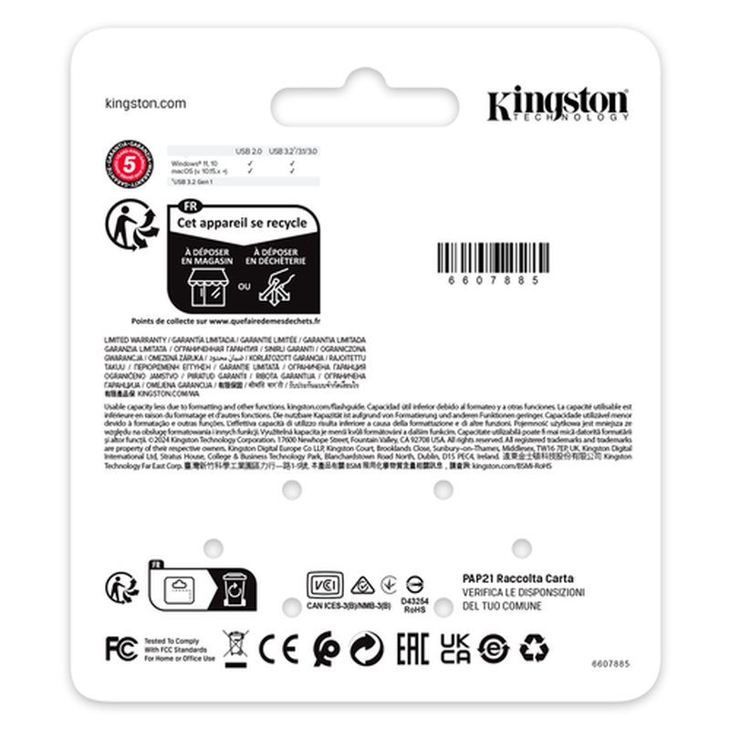 Kingston Technology DataTraveler SE9 G3 unidad flash USB 64 GB USB tipo A 3.2 Gen 1 (3.1 Gen 1) Negro Kingston Technology DataTraveler SE9 G3 unidad flash USB 64 GB USB tipo A 3.2 Gen 1 (3.1 Gen 1) Negro - Imagen 5
