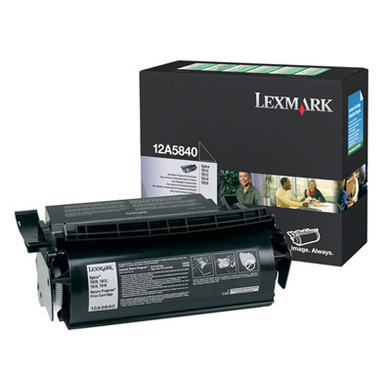 Lexmark 12A5840 cartucho de tóner 1 pieza(s) Original Negro