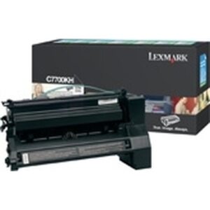 Lexmark Black High Yield Return Program Print Cartridge for C770/C772 cartucho de tóner Original Negro
