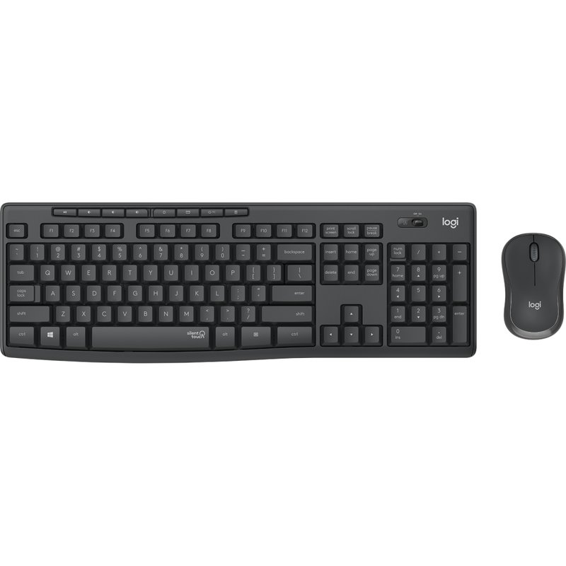 Logitech MK295 Silent Wireless Combo teclado Ratón incluido USB QWERTY Español Grafito