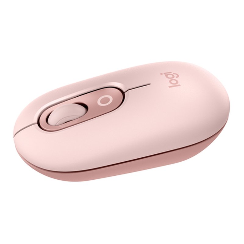 Logitech POP Mouse, ratón inalámbrico Bluetooth compacto y portátil con botones programables y clics discretos, tecnología Easy-Switch para alternar hasta 3 dispositivos, portátil, tablet, PC: Rosa