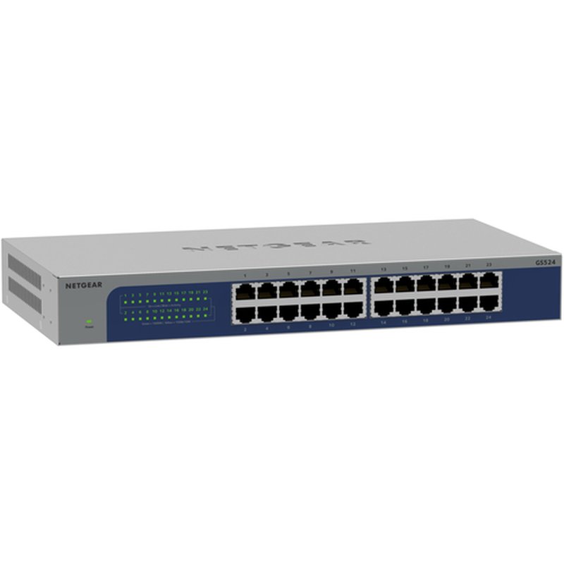 NETGEAR GS524-300EUS switch No administrado Gigabit Ethernet (10/100/1000) Gris - Imagen 2