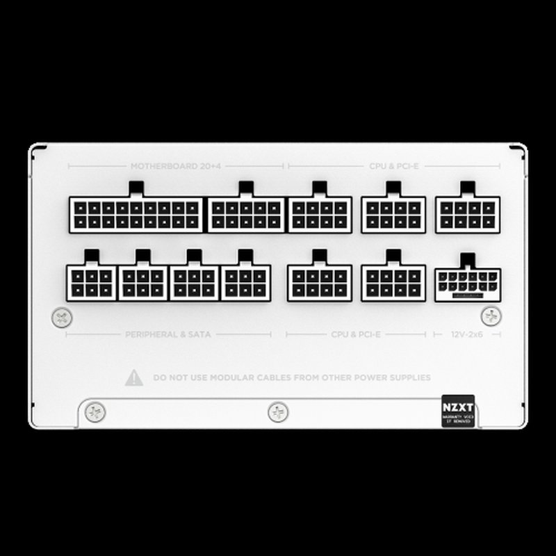NZXT C850 Gold unidad de fuente de alimentación 850 W 24-pin ATX ATX Blanco - Imagen 4