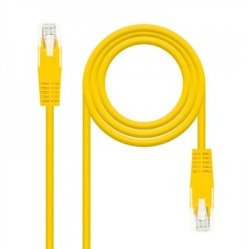 Nanocable Cable Red Latiguillo RJ45 CAT.6 UTP AWG24, Amarillo, 25 cm