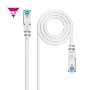 Nanocable Cable de Red Cat.7 600MHZ LSZH SFTP PIMF AWG26, Blanco, 50 cm