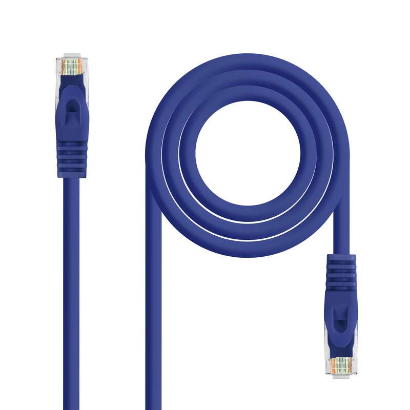 Nanocable Cable de red latiguillo RJ45 LSZH Cat.6A UTP AWG24, Azul, 3.0m