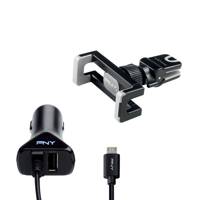 PNY ROAD KIT ( Soporte + Cargador doble + Dual Cable) PNY ROAD KIT ( Soporte + Cargador doble + Dual Cable)