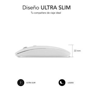 MOUSE SUBBLIM WIRELESS BLUETOOTH DUAL FLAT WHITE