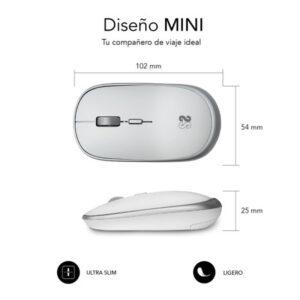 MOUSE SUBBLIM WIRELESS OPTICAL MINI SILVER