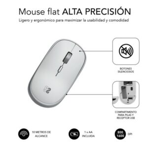 MOUSE SUBBLIM WIRELESS OPTICAL MINI SILVER