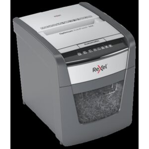 Reacondicionado | Rexel Optimum AutoFeed+ 50X triturador de papel Corte cruzado 55 dB 22 cm Negro, Gris