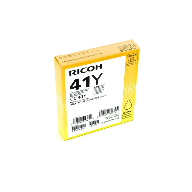 Ricoh 405764 cartucho de tinta 1 pieza(s) Original Rendimiento estándar Amarillo