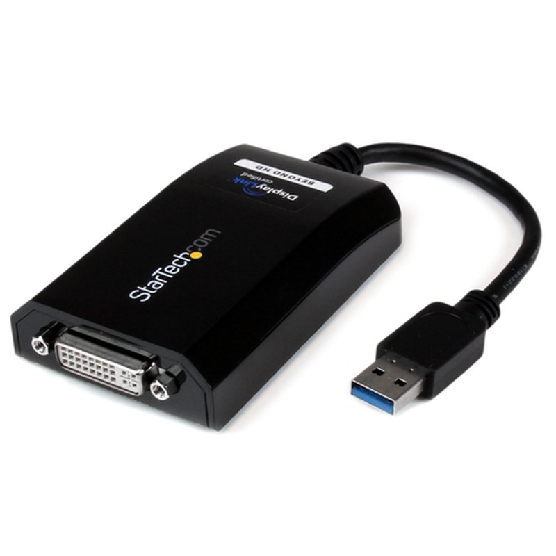StarTech.com Cable Adaptador USB 3.0 a DVI / VGA - 2048x1152 - Adaptador Gráfico Externo de Vídeo - Convertidor Externo de Vídeo para un Monitor Externo - Compatible con Mac y Windows