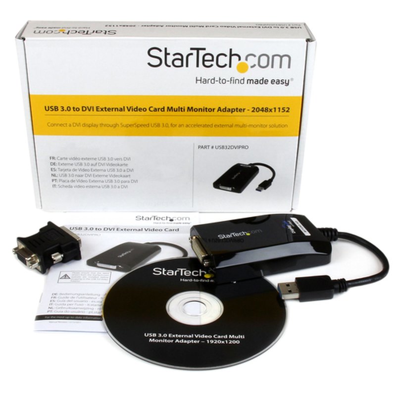 StarTech.com Cable Adaptador USB 3.0 a DVI / VGA - 2048x1152 - Adaptador Gráfico Externo de Vídeo - Convertidor Externo de Vídeo para un Monitor Externo - Compatible con Mac y Windows - Imagen 6