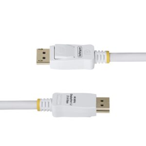 StarTech.com Cable DisplayPort 1.2 Certificado VESA Blanco de 1,8m - Cable DP 1.2 para Monitor - 4K 60Hz - 21,6Gbps - con Pestillo - Macho a Macho StarTech.com Cable DisplayPort 1.2 Certificado VESA Blanco de 1,8m - Cable DP 1.2 para Monitor - 4K 60Hz - 21,6Gbps - con Pestillo - Macho a Macho