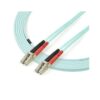 StarTech.com Cable de 3m de Fibra Óptica Dúplex Multimodo OM4 de 100Gb 50/125 LSZH LC a LC - Aguamarina