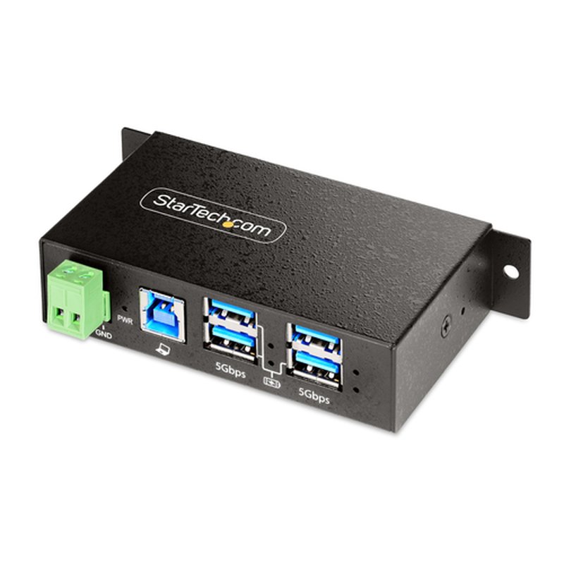 StarTech.com Hub USB Industrial de 4 Puertos Gestionado - Servicio Pesado - Caja de Metal - Protección ESD y Sobretensión - Montaje DIN, Pared, Escritorio - USB 3.2 Gen 1 5Gbps StarTech.com Hub USB Industrial de 4 Puertos Gestionado - Servicio Pesado - Caja de Metal - Protección ESD y Sobretensión - Montaje DIN, Pared, Escritorio - USB 3.2 Gen 1 5Gbps