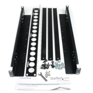 StarTech.com Rieles Universales Fijos de Profundidad Ajustable para Rack de Servidores 19" 1U