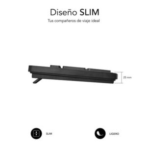 TECLADO SUBBLIM USB ERGO BUSINESS SILENT BLACK