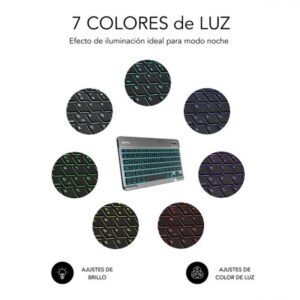 TECLADO SUBBLIM SMART BACKLIT BLUETOOTH RETROILUMINDO GRIS