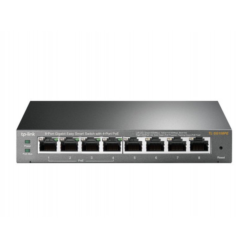 TP-Link TL-SG108PE switch No administrado L2 Gigabit Ethernet (10/100/1000) Energía sobre Ethernet (PoE) Negro