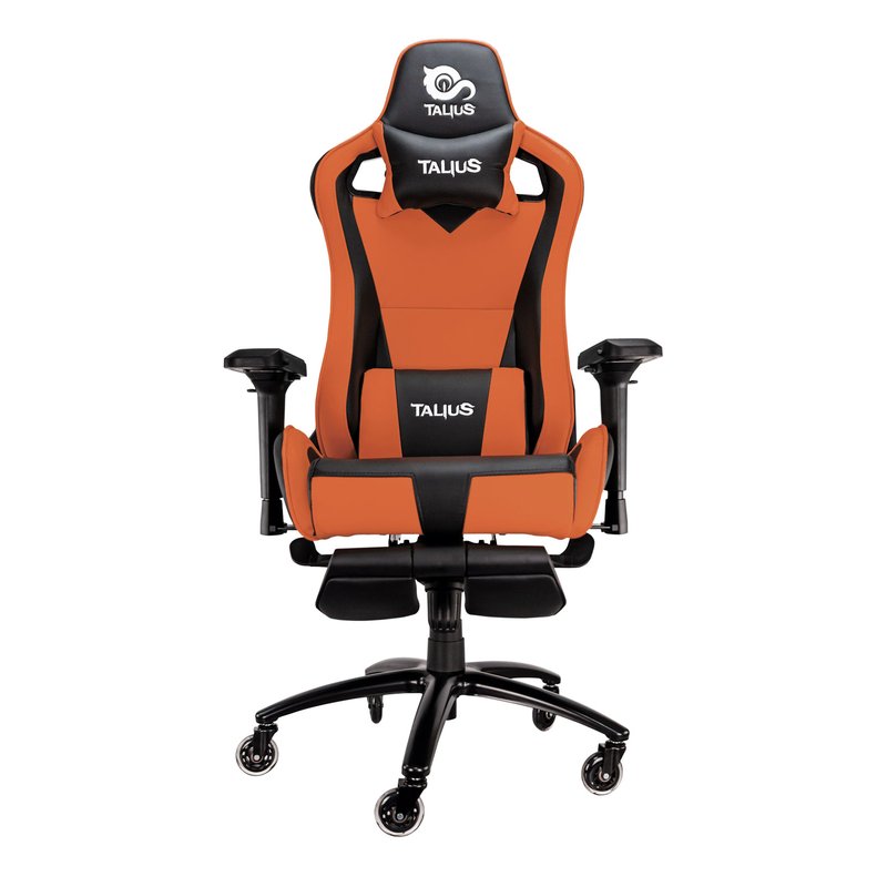 Talius silla Caiman V2 gaming black/orange reposapies, 4D, Frog, base metal, ruedas 75mm silicona, g