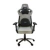 Talius silla Raptor gaming negra/gris tela transpirable, 4D, Frog, base metal, ruedas nylon
