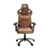 Talius silla Raptor gaming negra/marron tela transpirable, 4D, Frog, base metal, ruedas nylon