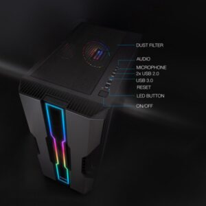 TooQ Caja Semitorre Gaming TQGCC103-B “NIGHTCITY” Negra