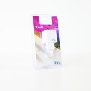 TooQ Cargador de Pared USB-C PD20W, Blanco