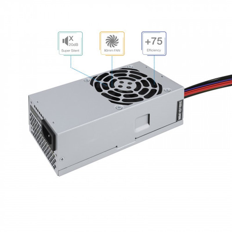 TooQ Ecopower II TFX OEM unidad de fuente de alimentación 500 W 20+4 pin ATX Plata - Imagen 5