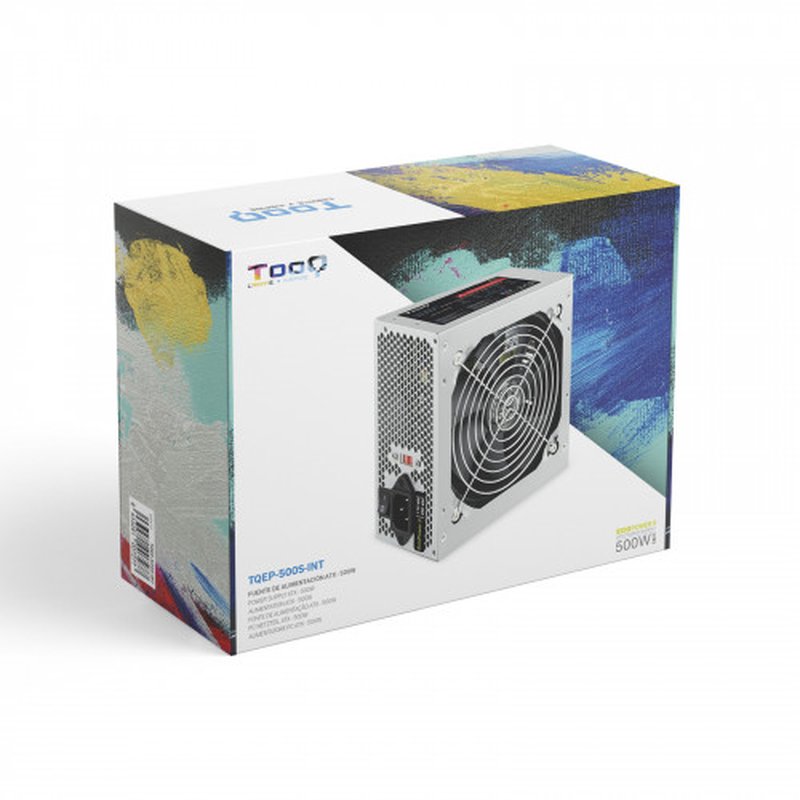 TooQ TQEP-500S-INT unidad de fuente de alimentación 500 W 24-pin ATX ATX Plata - Imagen 9