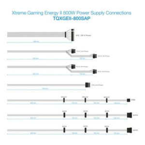 TooQ TQXGEII-800SAP unidad de fuente de alimentación 800 W 20+4 pin ATX ATX Negro