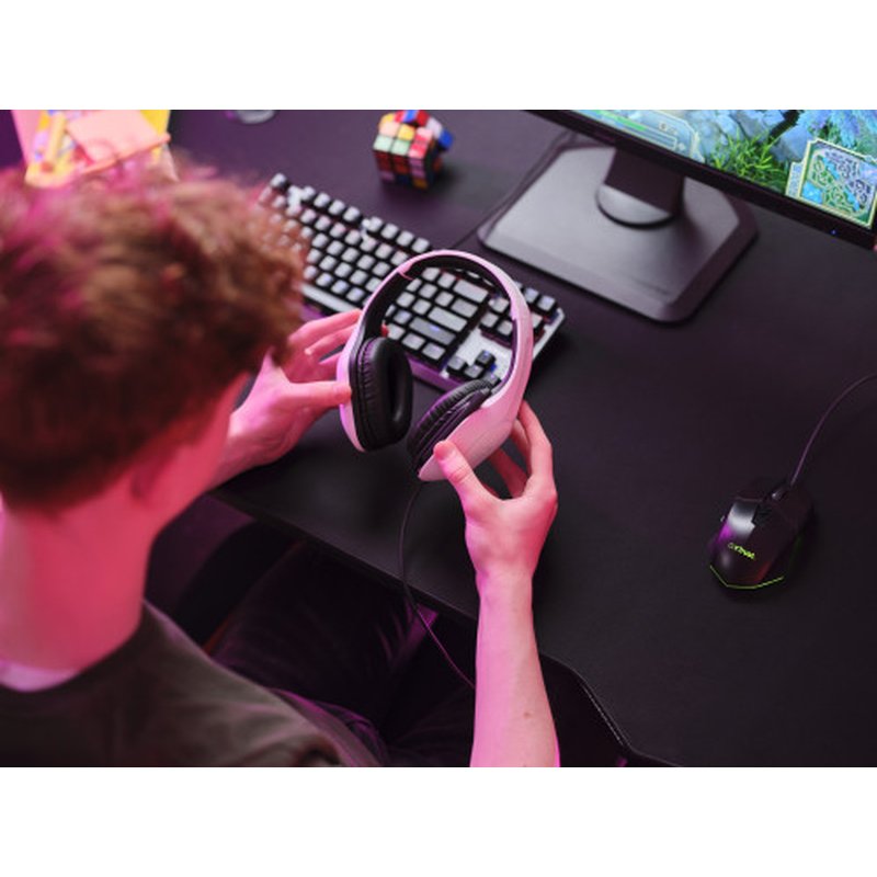 Trust GXT 415W Zirox Auriculares Alámbrico Diadema Juego Blanco - Imagen 8